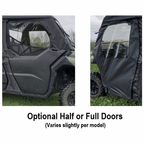 3 Star Full Soft Doors, Rear Window and Top (No Windshield) - Can Am Defender Max - alt image 6
