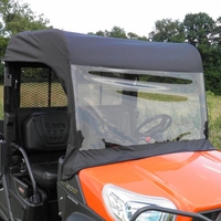 3 Star Soft Windshield, Top and Rear Window w/ Zippered Rear Window - Kubota RTV X900