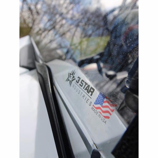 3 Star Two Piece Front Windshield - 2008-09 Full Size Polaris Ranger Crew - alt image 0