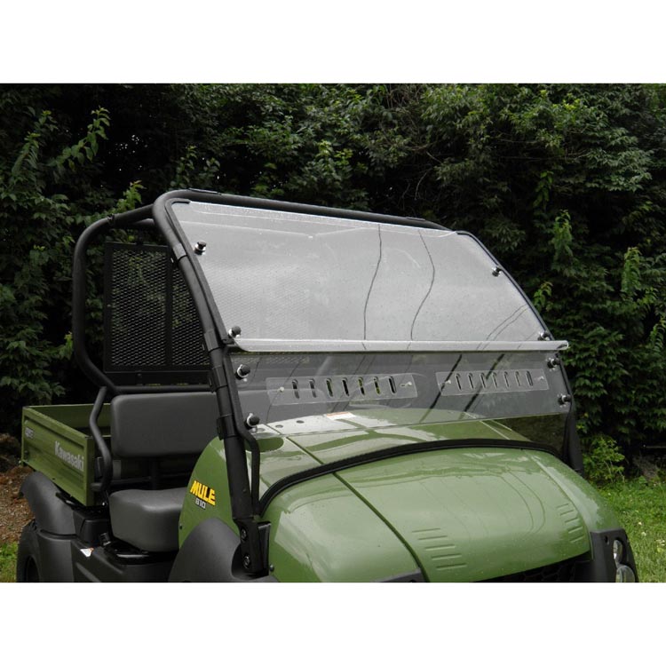 3 Star Two Piece Front Windshield - Kawasaki Mule 600, 610