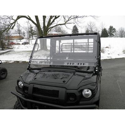 まき2ピース Kawasaki Mule Pro-MX Two Piece Vented, Hard Coated Front Windshield