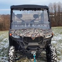 3 Star Two Piece Front Windshield w/ Adjustable Vents and Hard Coating - 2011-24 CFMOTO UForce 600