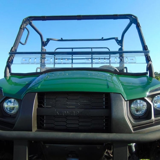 3 Star Two Piece Front Windshield w/ Adjustable Vents and Hard Coating - 2019-25 Kawasaki Mule Pro-MX - alt image 0