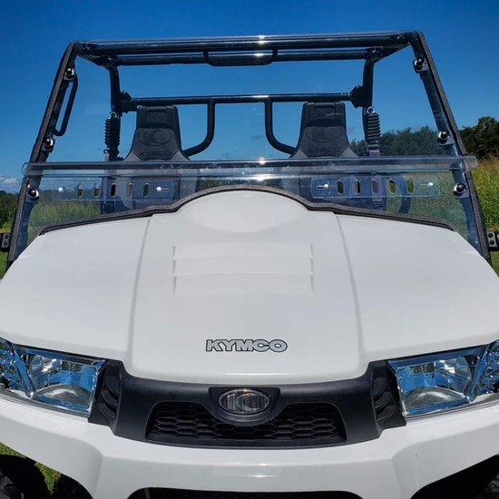 3 Star Two Piece Front Windshield w/ Lower Adjustable Vents - 2018-23 Kymco UXV 700
