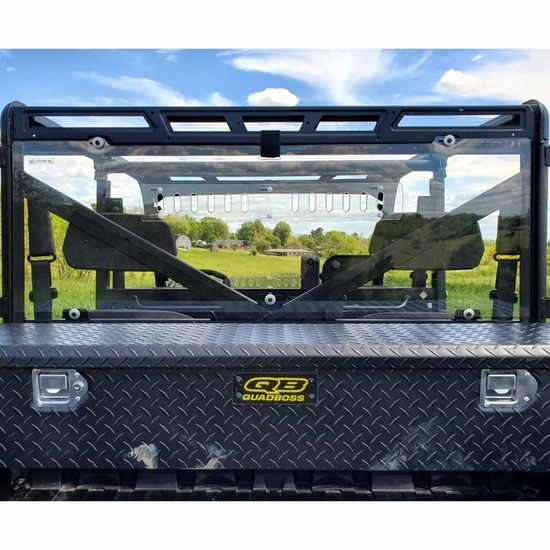 3 Star Vented Hard Rear Windshield - 2013-19 Polaris Ranger XP 570, XP 900