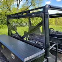 3 Star Vented Hard Rear Windshield - 2014-23 Polaris Ranger XP 900, XP 1000