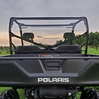3 Star Vented Hard Rear Windshield - 2016-23 Full Size Polaris Ranger 570