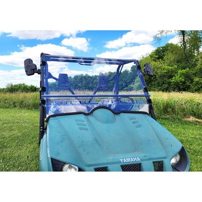 3 Star Vented Two Piece Front Windshield - Yamaha Rhino