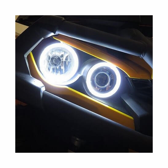Angel Eye White LED Headlight Kit by Snorkel Your ATV - 2012-22 Can Am Outlander G2, XMR