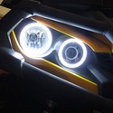 Angel Eye White LED Headlight Kit by Snorkel Your ATV - 2012-22 Can Am Outlander G2, XMR