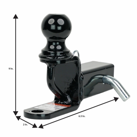 ATV-Tek Trio HD 2 Inch Hitch w/ 2 Inch Ball Mount - alt image 5