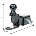 ATV-Tek Trio HD 2 Inch Receiver Hitch w/ 2 Inch Ball Mount