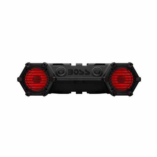 BOSS Audio ATVB95LED All-Terrain Sound System – 8 Marine Speakers, Bluetooth, LED Light Bar, Remote