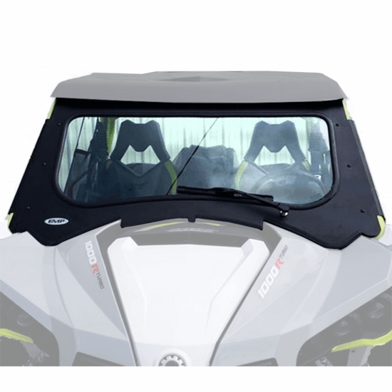 EMP D.O.T Rated Safety Glass Full Front Windshield w/ Hand Wiper - Can Am Maverick