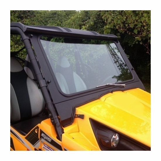 EMP D.O.T. Rated Safety Glass Full Front Windshield w/ Wiper - 2012-15 Kawasaki Teryx4, Teryx 800