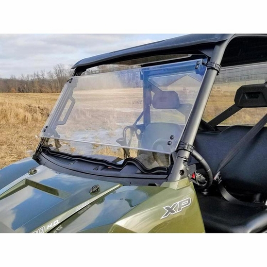 Direction 2 Hard Coated Full Tilting Front Windshield - 2013-19 Full Size Polaris Ranger w/ Pro-Fit Cage