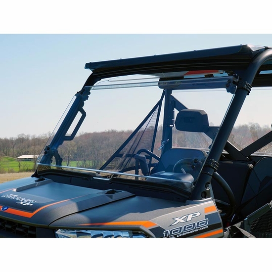 Direction 2 Hard Coated Full Tilting Front Windshield - 2018-25 Full Size Polaris Ranger w/ Pro-Fit Cage