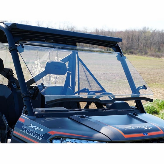 Direction 2 Hard Coated Full Tilting Front Windshield - 2018-25 Full Size Polaris Ranger w/ Pro-Fit Cage - alt image 4
