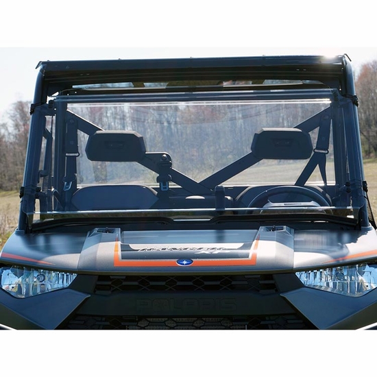 Direction 2 Hard Coated Full Tilting Front Windshield - 2018-25 Full Size Polaris Ranger w/ Pro-Fit Cage - alt image 0