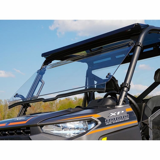 Direction 2 Hard Coated Full Tilting Front Windshield - 2018-25 Full Size Polaris Ranger w/ Pro-Fit Cage - alt image 1