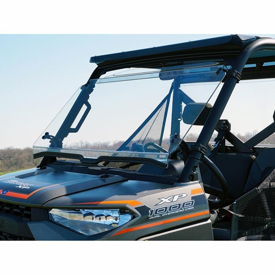 Direction 2 Hard Coated Full Tilting Front Windshield - 2018-25 Full Size Polaris Ranger w/ Pro-Fit Cage - alt image 2
