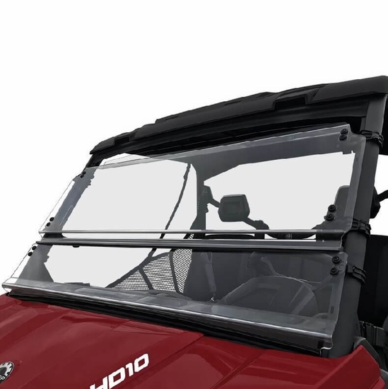 Direction 2 Hard Coated Full Tilting Front Windshield - Can Am Defender - alt image 1