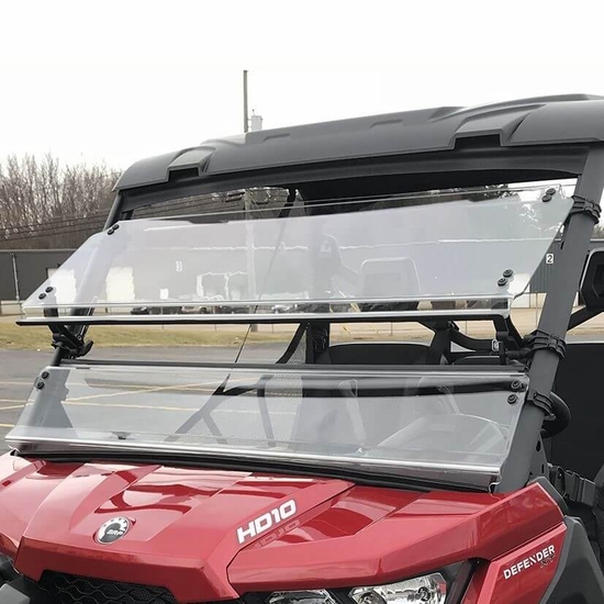 Direction 2 Hard Coated Full Tilting Front Windshield - Can Am Defender - alt image 3