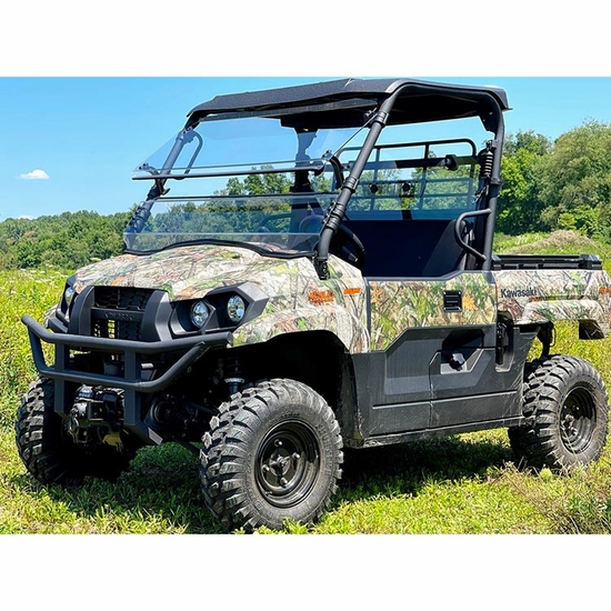 Direction 2 Hard Coated Full Tilting Front Windshield - Kawasaki Mule Pro-MX - alt image 1