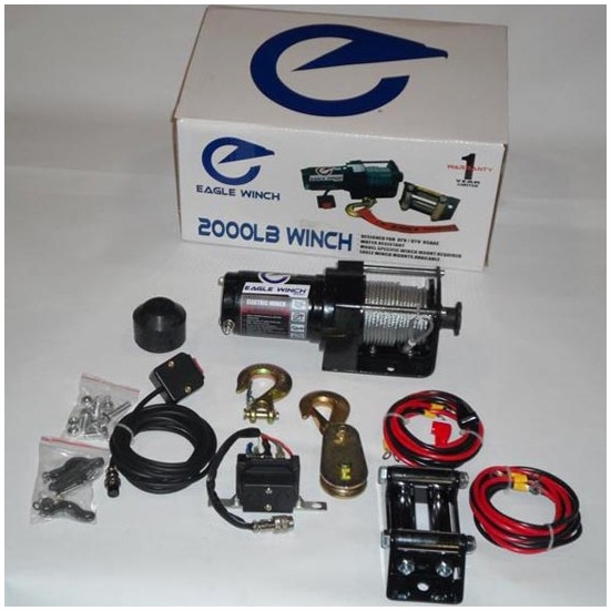 Eagle Plow 2000 lb Winch w/ Steel Cable - alt image 0