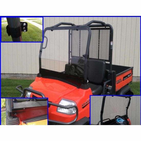 EMP D.O.T. Rated Hard Coated Full Front Windshield - 2005-13 Kubota RTV 900 - alt image 3