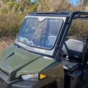 EMP D.O.T Rated Safety Glass Full Front Windshield w/ Hand Wiper - 2016-24 Mid Size Polaris Ranger 500, 570