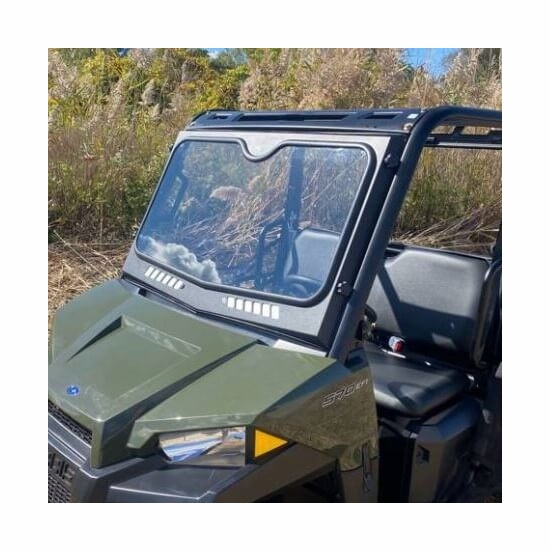 EMP D.O.T Rated Safety Glass Full Front Windshield w/ Hand Wiper - 2016-24 Mid Size Polaris Ranger 500, 570 - alt image 0