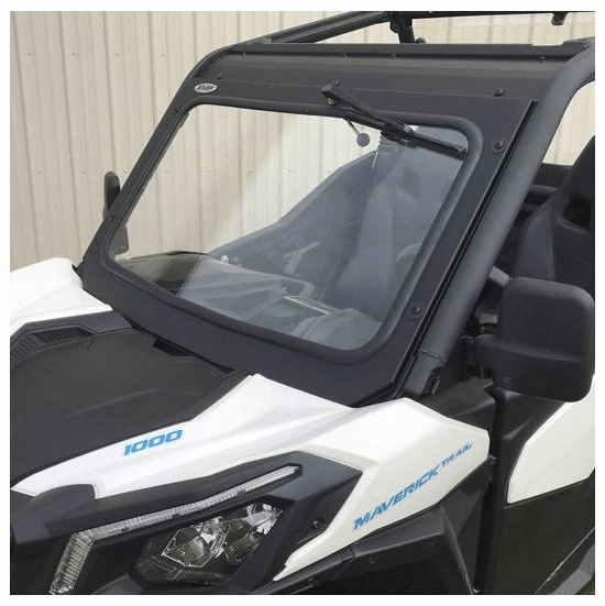 EMP D.O.T Rated Safety Glass Full Front Windshield w/ Hand Wiper - Can Am Commander, Maverick Trail, Sport