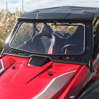 EMP D.O.T Rated Safety Glass Full Front Windshield w/ Hand Wiper - Honda Talon 1000