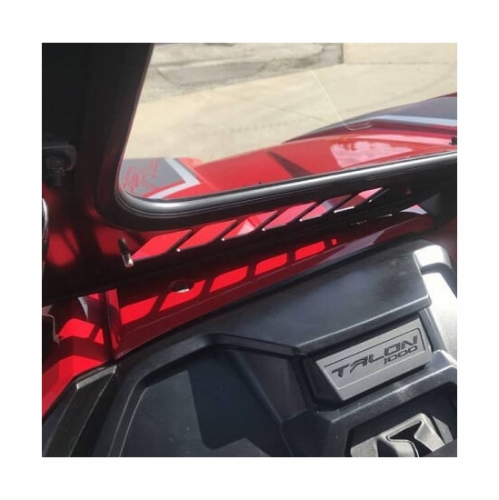 EMP D.O.T Rated Safety Glass Full Front Windshield w/ Hand Wiper - Honda Talon 1000 - alt image 2