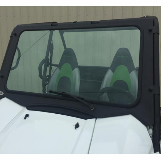 EMP D.O.T Rated Safety Glass Full Front Windshield w/ Hand Wiper - Kawasaki Teryx4, Teryx 800