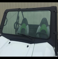 EMP D.O.T Rated Safety Glass Full Front Windshield w/ Hand Wiper - Kawasaki Teryx4, Teryx 800