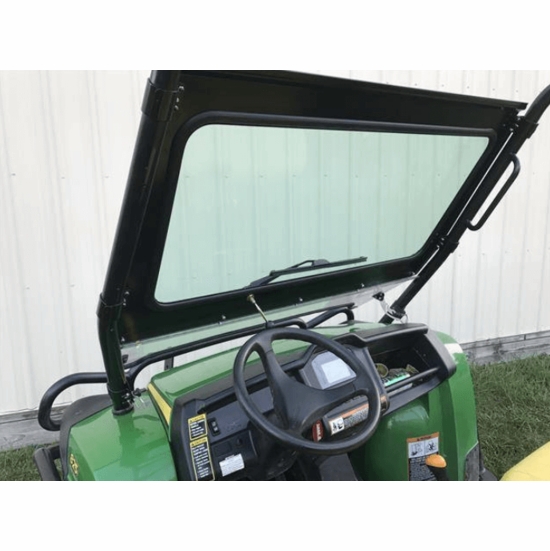 EMP D.O.T Rated Safety Glass Full Front Windshield w/ Hand Wiper - 2011-21 John Deere Gator HPX, XUV 620i, 625i, 825i, 8 - alt image 3