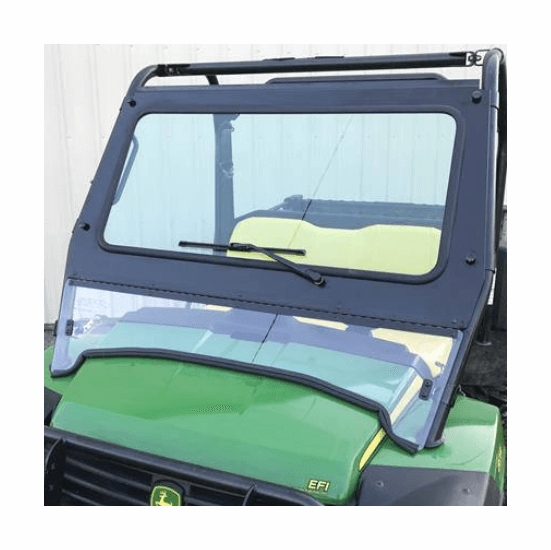 EMP D.O.T Rated Safety Glass Full Front Windshield w/ Hand Wiper - 2011-21 John Deere Gator HPX, XUV 620i, 625i, 825i, 8