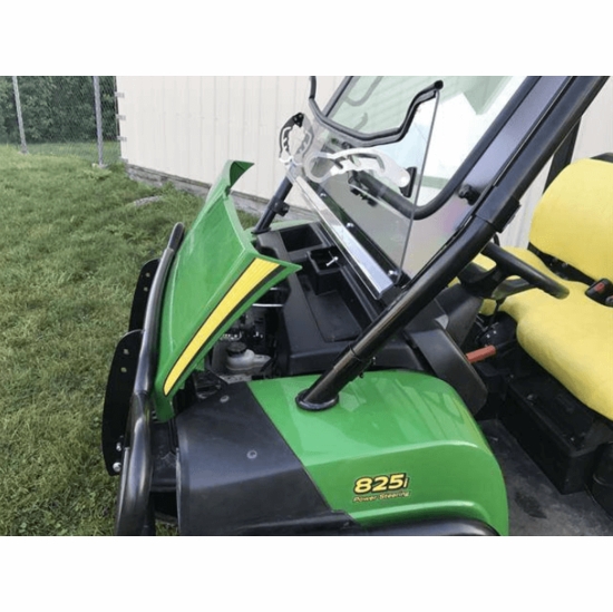 EMP D.O.T Rated Safety Glass Full Front Windshield w/ Hand Wiper - 2011-21 John Deere Gator HPX, XUV 620i, 625i, 825i, 8 - alt image 1