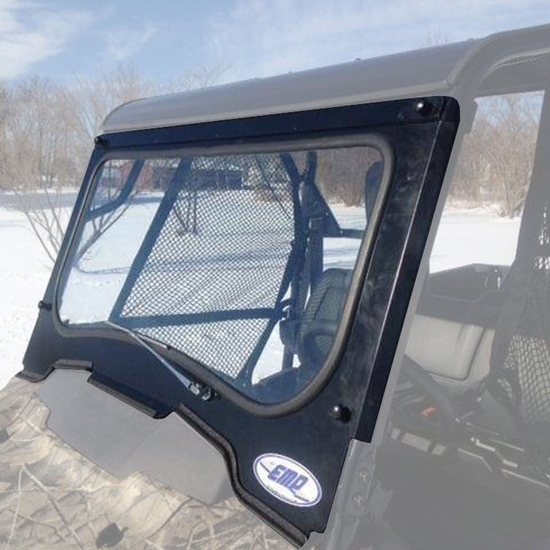 EMP D.O.T Rated Safety Glass Full Front Windshield w/ Hand Wiper - Honda Pioneer 700