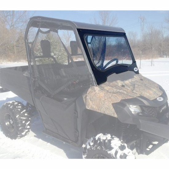 EMP D.O.T Rated Safety Glass Full Front Windshield w/ Hand Wiper - Honda Pioneer 700 - alt image 0