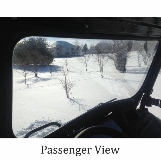 EMP D.O.T Rated Safety Glass Full Front Windshield w/ Hand Wiper - Honda Pioneer 700 - alt image 1