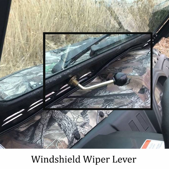 EMP D.O.T Rated Safety Glass Full Front Windshield w/ Hand Wiper - Honda Pioneer 700 - alt image 3