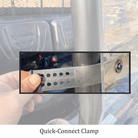 EMP D.O.T. Rated Vented Hard Coated Full Front Windshield - Kubota RTV X900, X1120, X1140, XG850 Sidekick - alt image 4