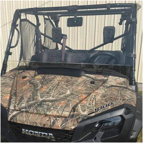 EMP D.O.T. Rated Hard Coated Full Front Windshield - Honda Pioneer 1000
