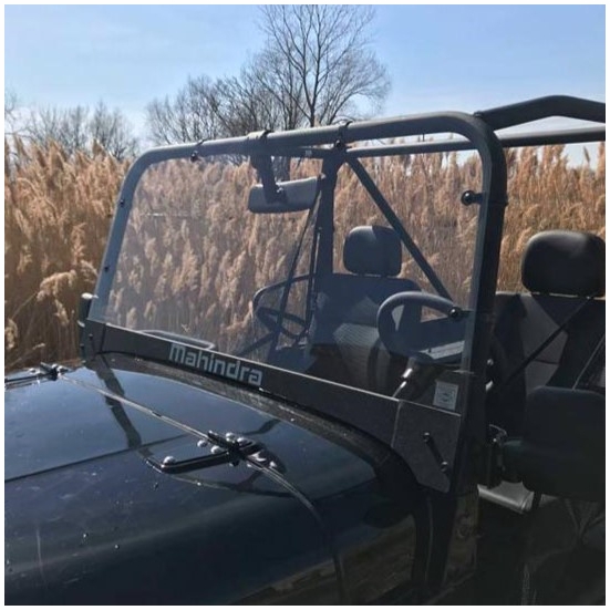 EMP D.O.T. Rated Hard Coated Full Front Windshield - Mahindra ROXOR