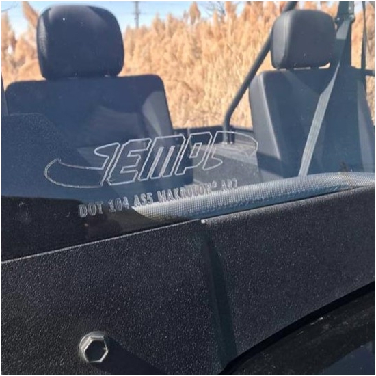 EMP D.O.T. Rated Hard Coated Full Front Windshield - Mahindra ROXOR - alt image 1