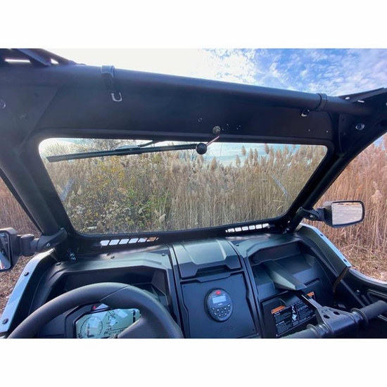 EMP D.O.T. Rated Safety Glass Full Front Windshield w/ Hand Wiper - Kawasaki Teryx KRX 1000 - alt image 3
