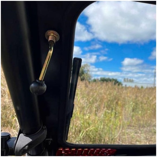 EMP D.O.T. Rated Safety Glass Full Front Windshield w/ Hand Wiper - Polaris RZR PRO XP - alt image 1